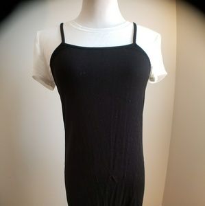 T-shirt dress, black and white